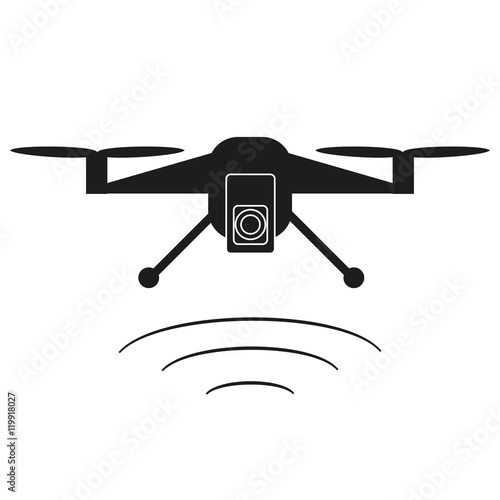 Dron  black icon.