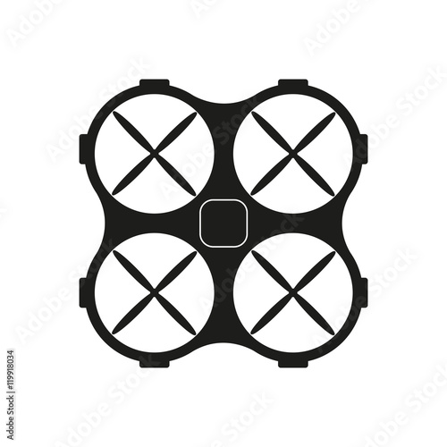 Dron  black icon.
