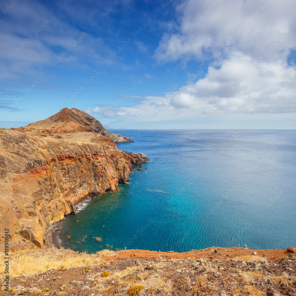 cliffs at Ponta de Sao Lourenco, Madeira, Portugal