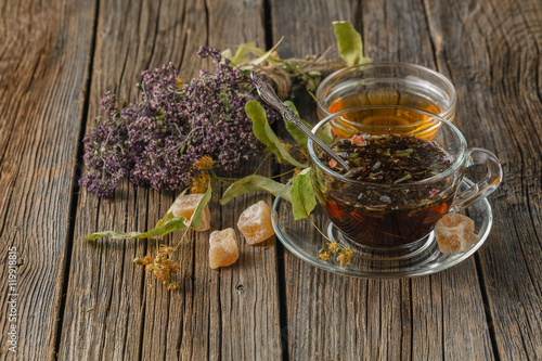 bio herbal tea on table