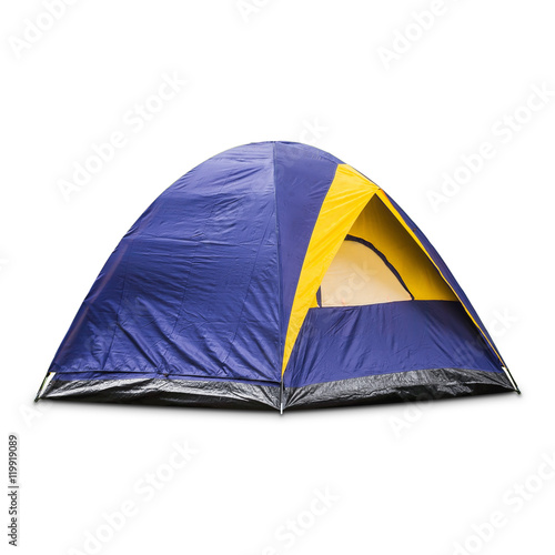 Blue dome tent