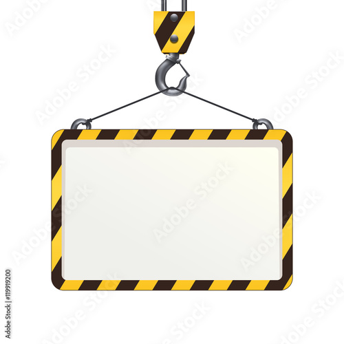 hook and banner on white