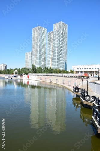 A view with modern buildings in Astana  capital of Kazakhstan