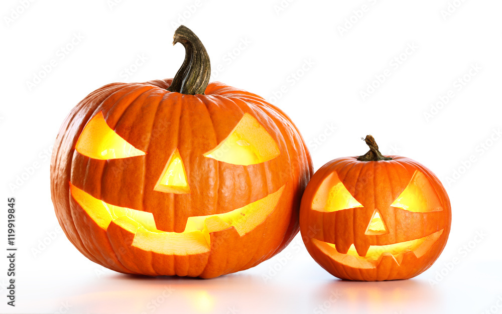 Halloween Pumpkins Isolated On White
Halloween Pumpkins Isolated On White