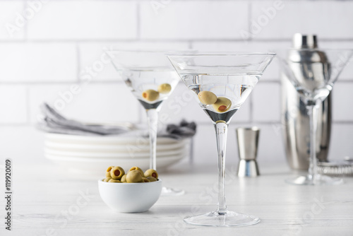 Fresh home made vodka martini cocktails