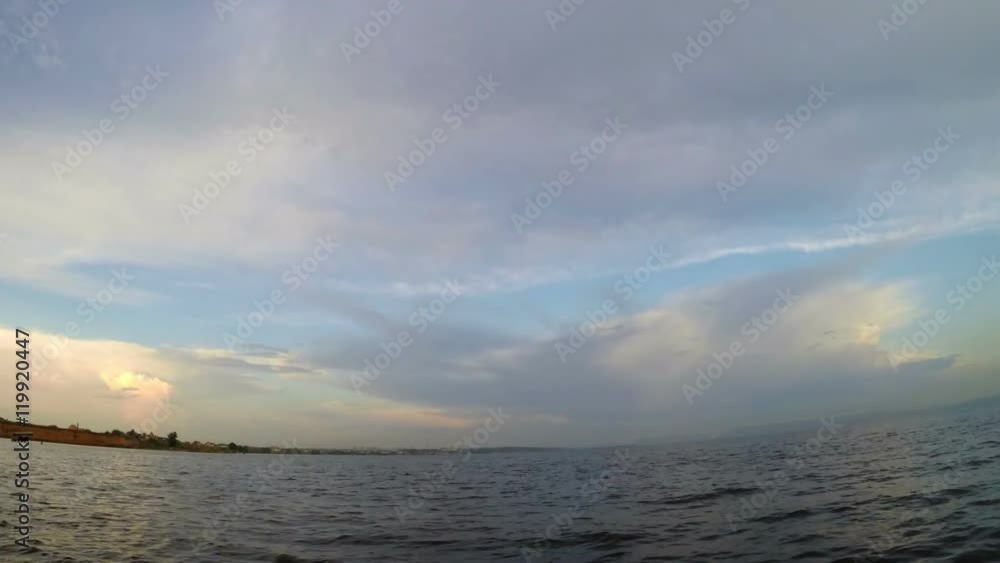 Time lapse cloudscape above river Time lapse cloudscape above river