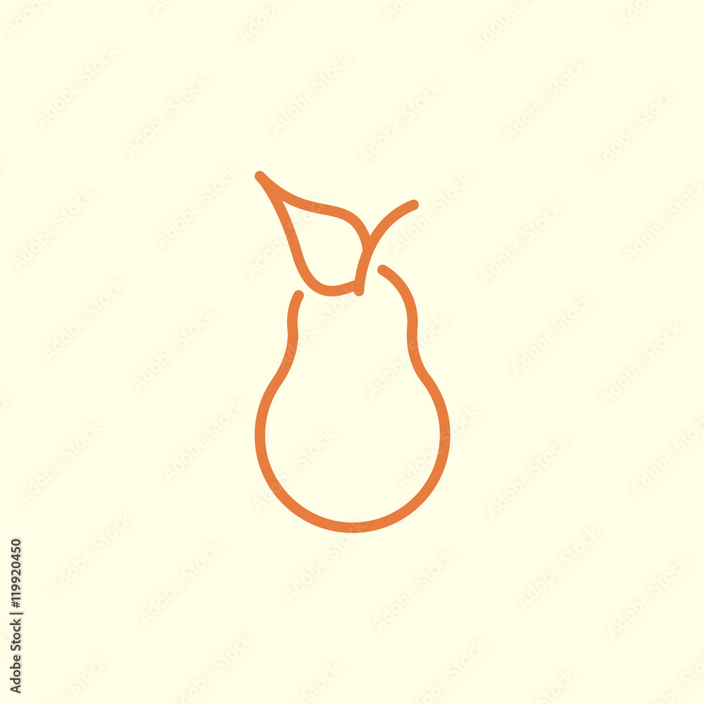 pear line icon