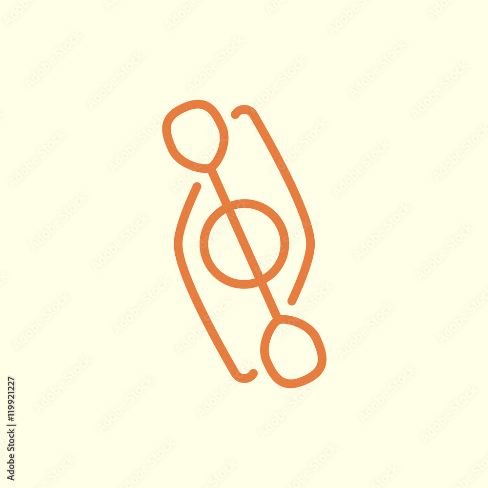 rowing boat line icon rowing boat line icon