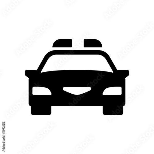 Police car icon. Vector illustration