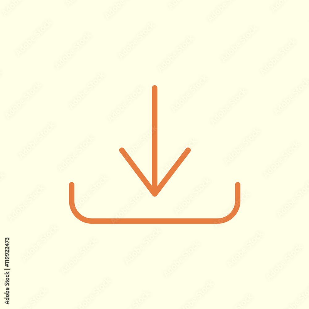 download line icon download line icon