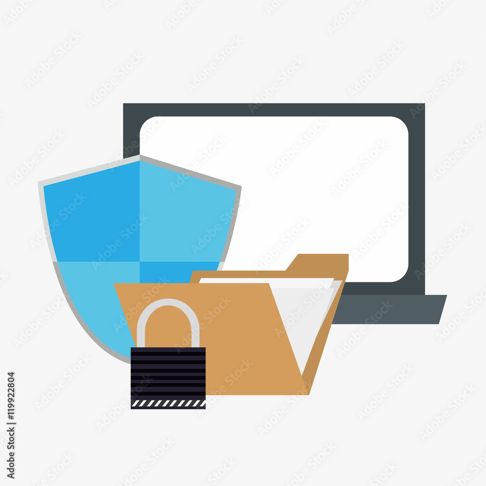 laptop computer with safety lock file folder and shield system security design laptop computer with safety lock file folder and shield system security design