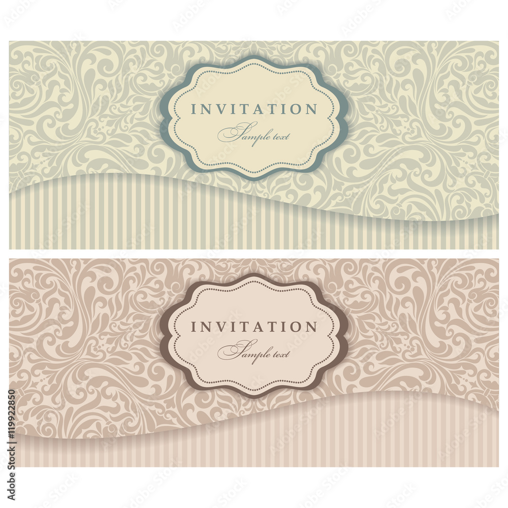 Wedding Invitation. Envelope for money. Greeting Card in an  vintage-style.