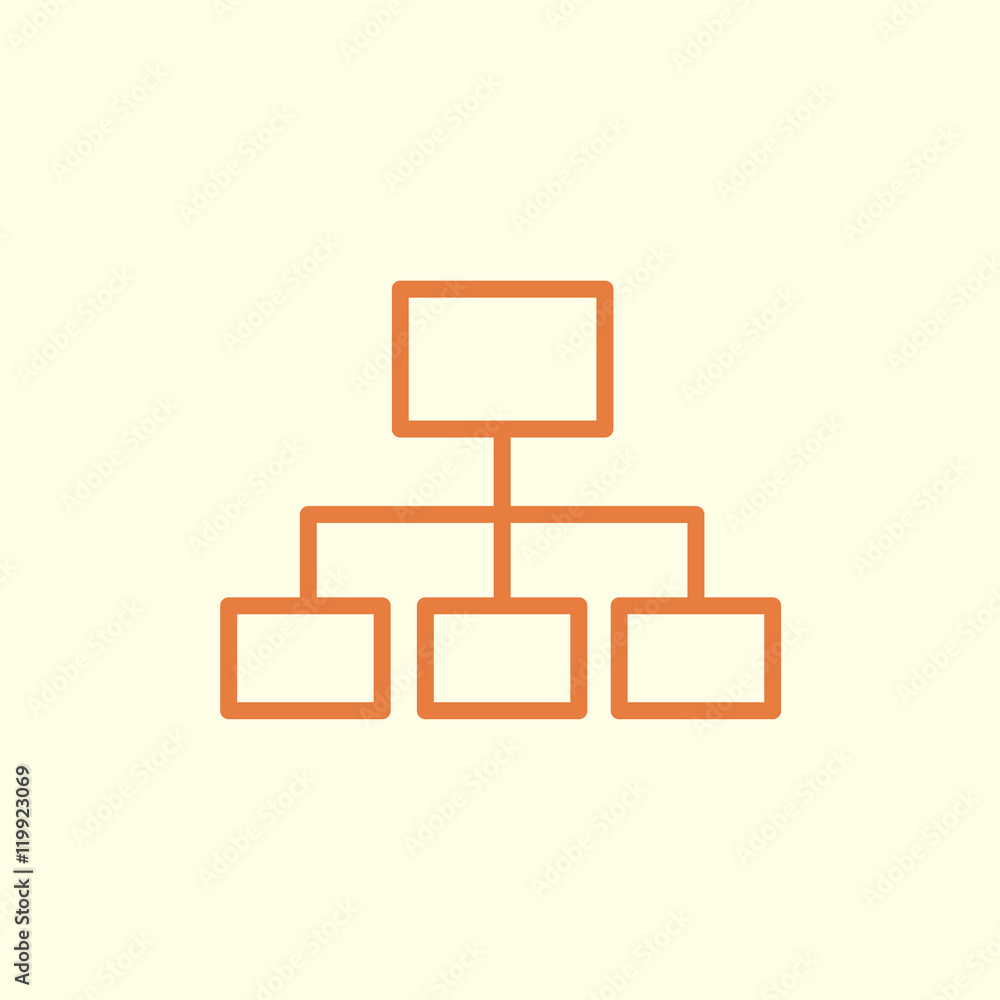 flowchart line icon flowchart line icon