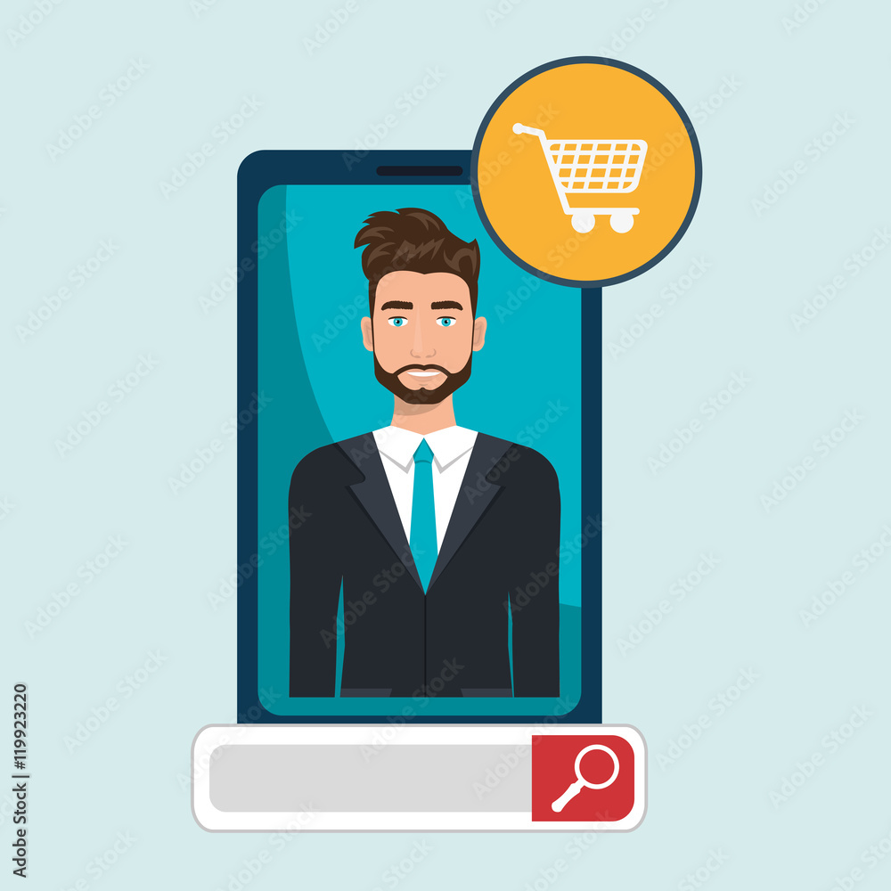 man online search app vector illustration eps 10 man online search app vector illustration eps 10