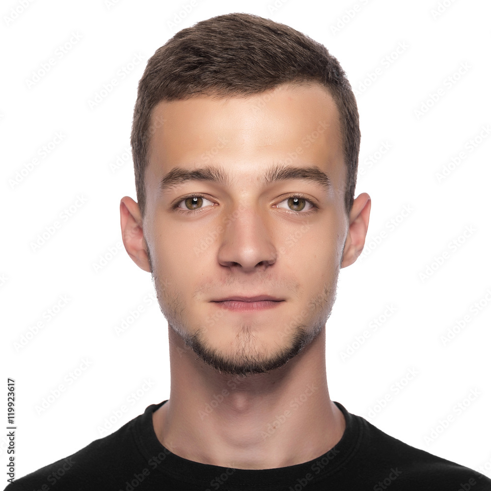 Obraz premium Młody człowiek na białym tle.