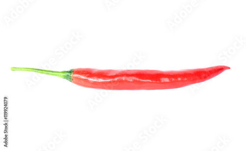Red pepper on a white background.