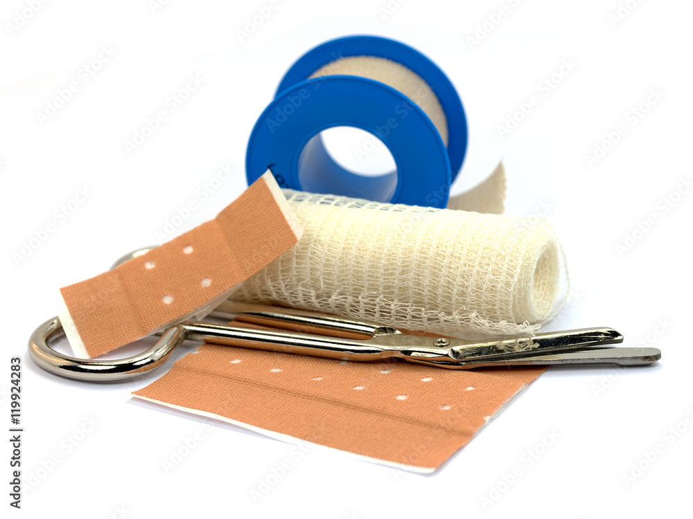 Pflaster, Verbandszeug, Bandages Stock Photo