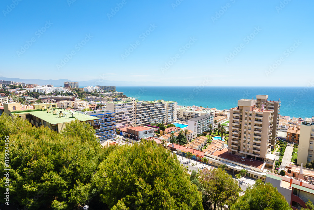 Fototapeta premium Beautiful seascape over hotels