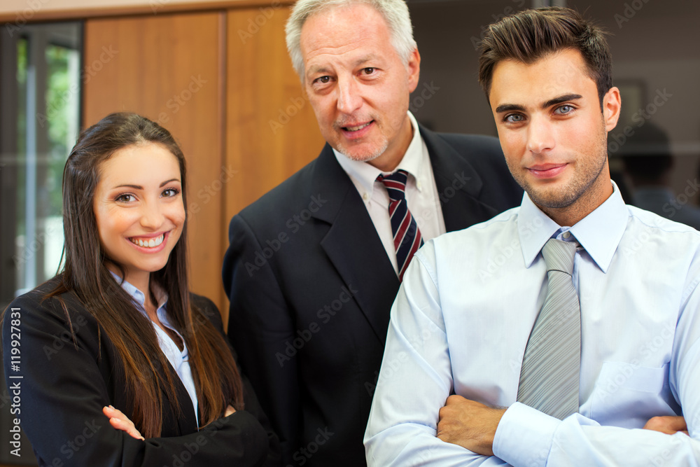 Smiling business group Smiling business group