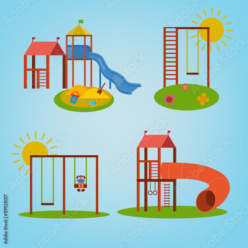 Children Playground vector