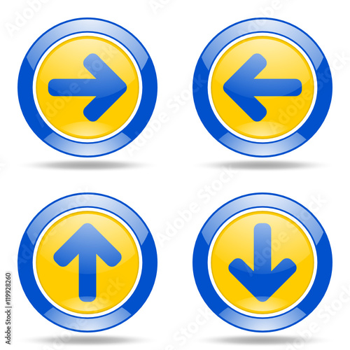 Arrows web vector glossy icon set