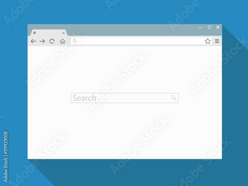 Browser window vector illustration. Browser or web browser in flat style. Window concept internet browser. Mockup browser screen design.