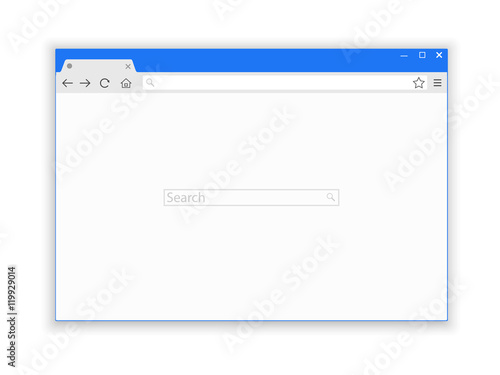 Browser window vector illustration. Browser or web browser in flat style. Window concept internet browser. Mockup browser screen design.