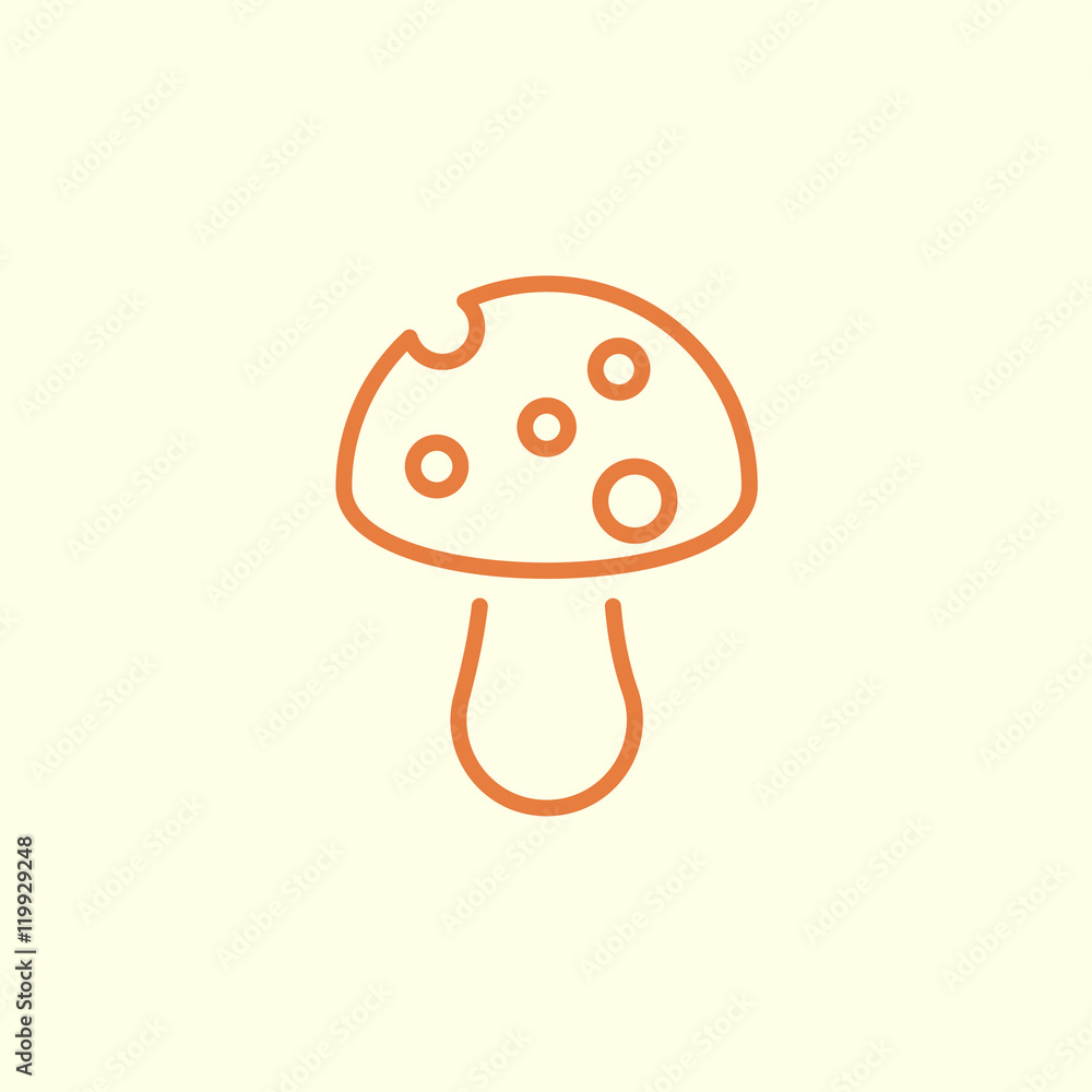 mushroom line icon mushroom line icon
