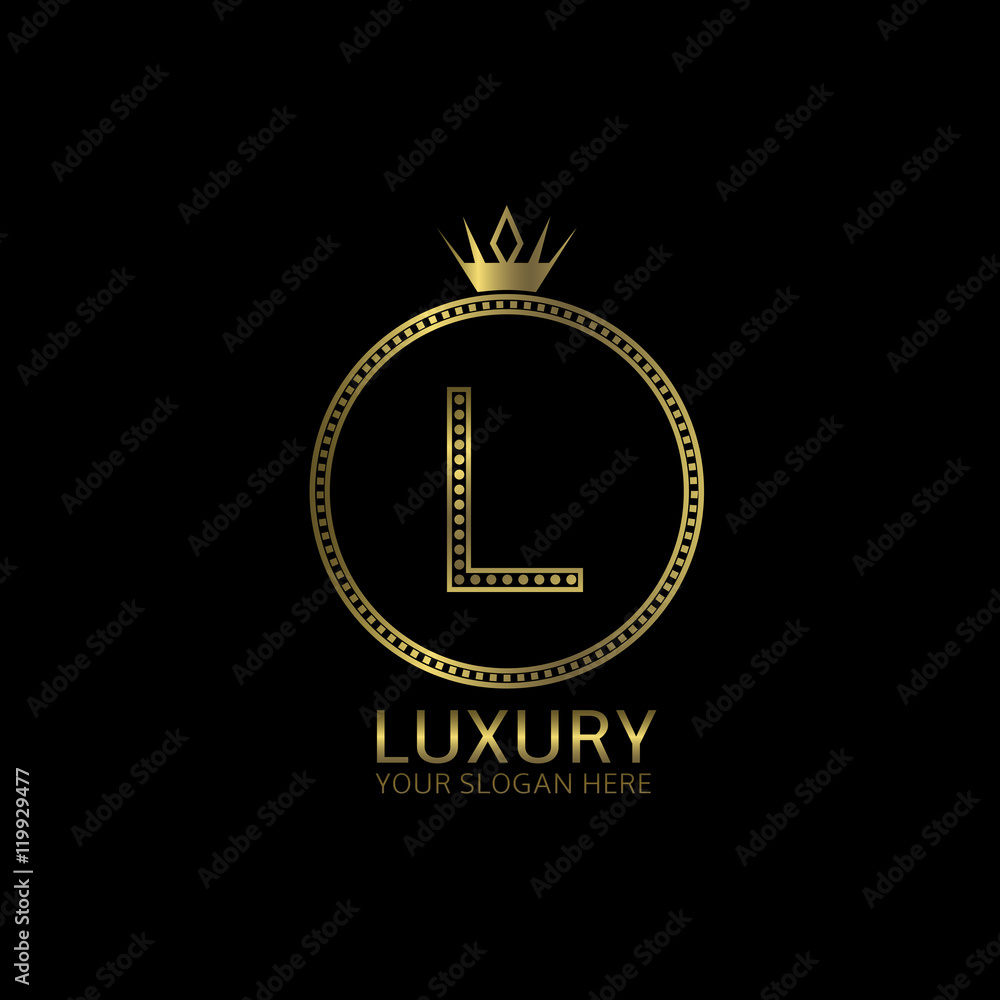 Fototapeta premium Luxury golden label