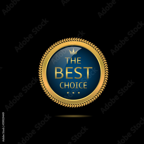 Blue Best choice label