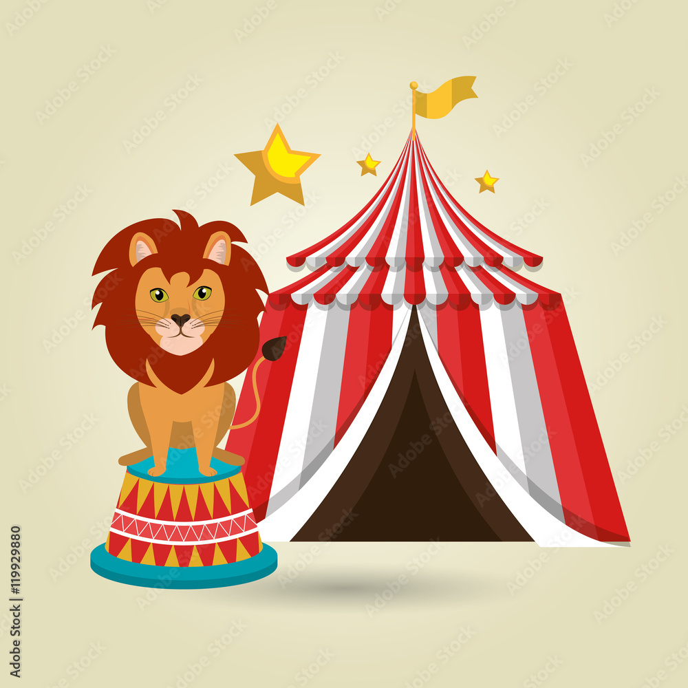 Obraz premium big top circus icon vector illustration eps10 eps 10