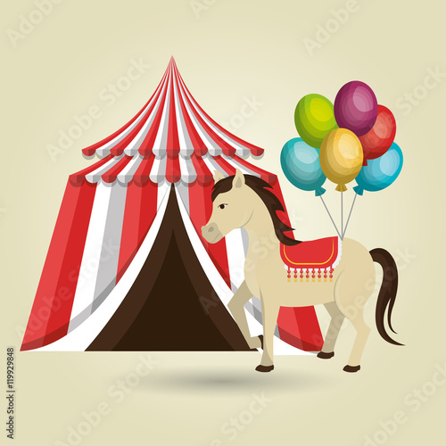 big top circus icon vector illustration eps10 eps 10