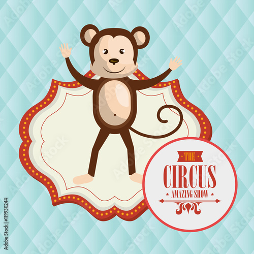 monkey circus icon vector illustration eps10 eps 10