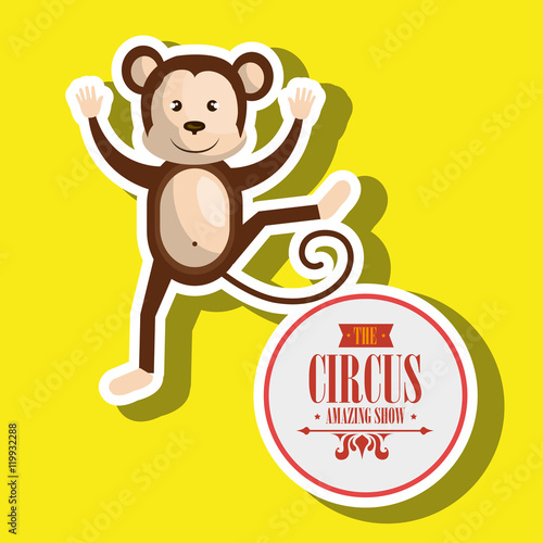 monkey circus icon vector illustration eps10 eps 10