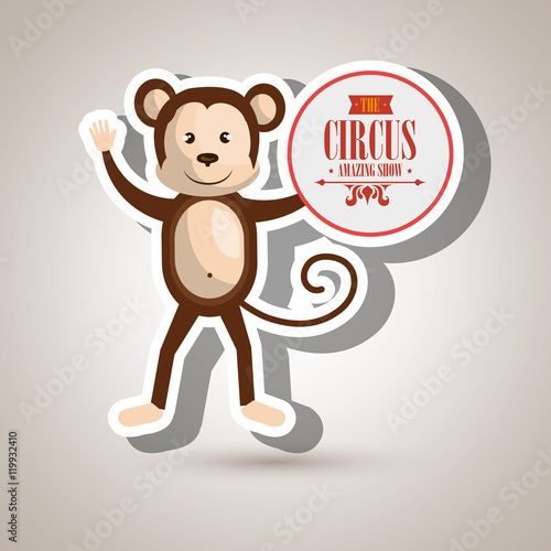 monkey circus icon vector illustration eps10 eps 10