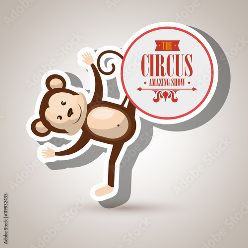 monkey circus icon vector illustration eps10 eps 10