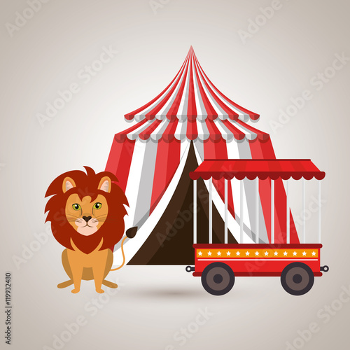 lion circus fun icon vector illustration eps10 eps 10