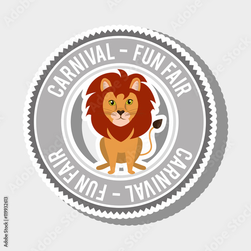 lion circus fun icon vector illustration eps10 eps 10