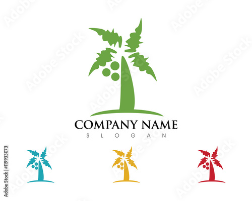 Wallpaper Mural Coconut Tree Logo Torontodigital.ca