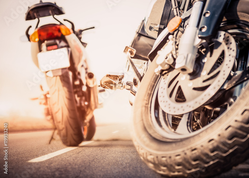 motor bikes on freeway sunset road