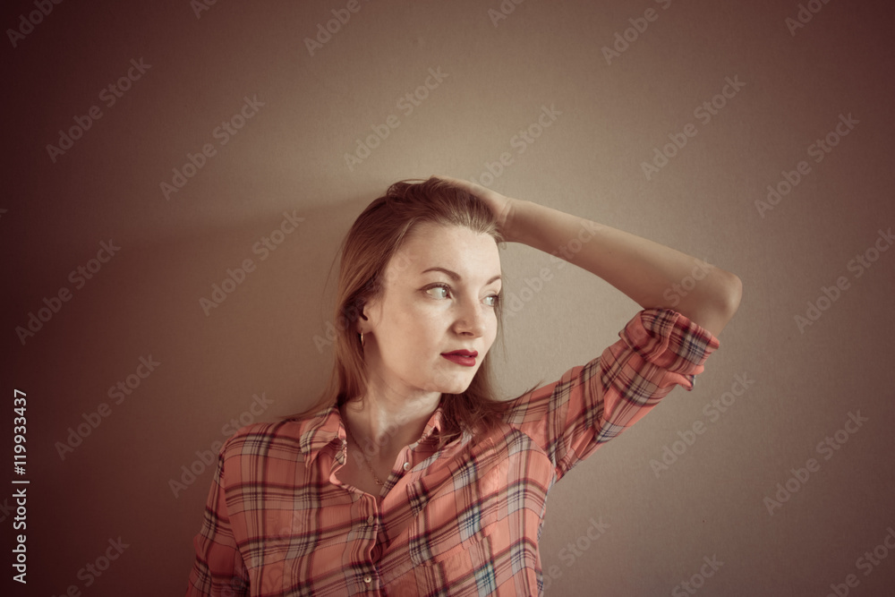Girl posing in studio Girl posing in studio