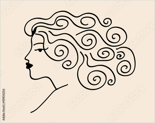Sketch woman vector