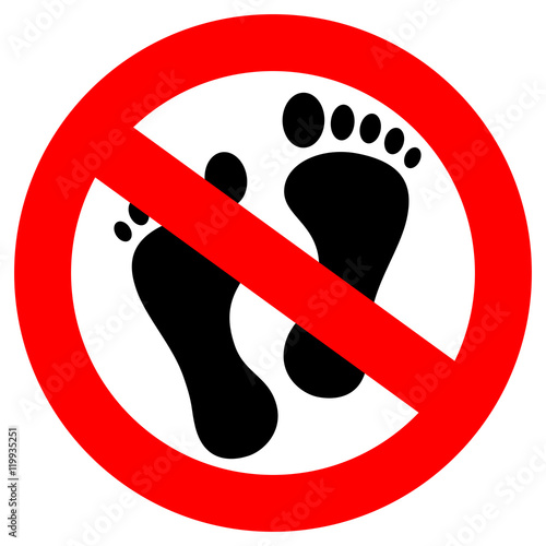 Do not step here sign