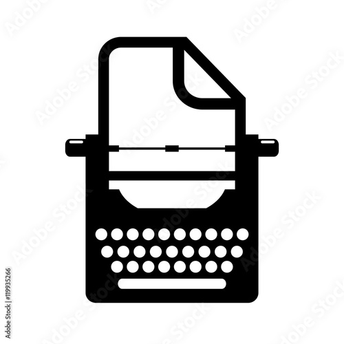 Typewriter vector icon