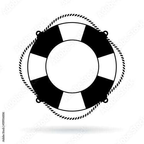 Life preserver ring icon