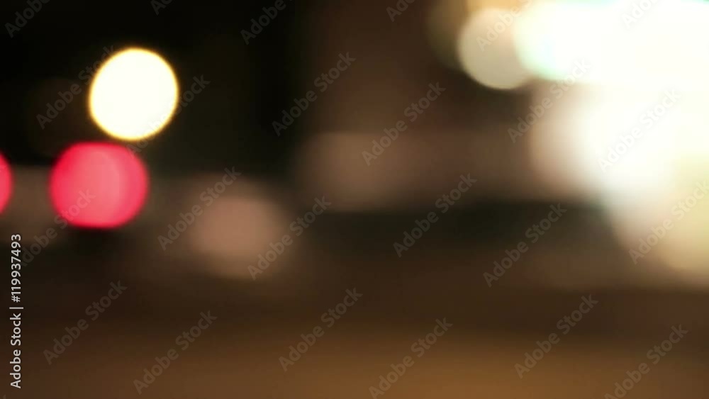 Abstract blurred colorful circles night traffic de-focused night scene Abstract blurred colorful circles night traffic de-focused night scene