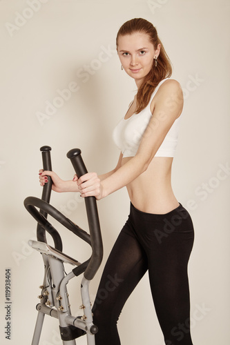 beautiful woman exercising © tugolukof