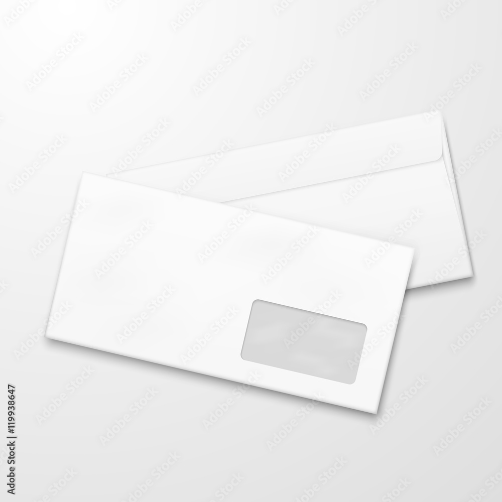 Blank paper envelopes. Email marketing vector concept Blank paper envelopes. Email marketing vector concept