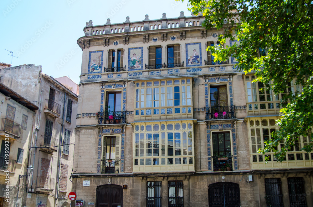 Obraz premium PALMA DE MALLORCA CAPITAL BALEARES DETALLES CIUDAD