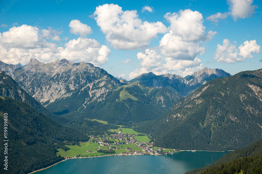 Achensee, bird view / Aerial view from Achensee in Tyrol (Austria)